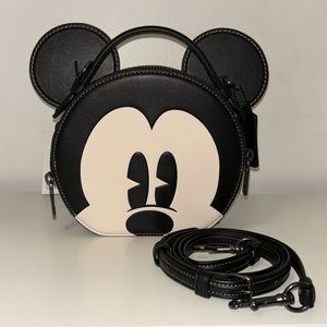 COACH Leather Mickey Face Bag Disney